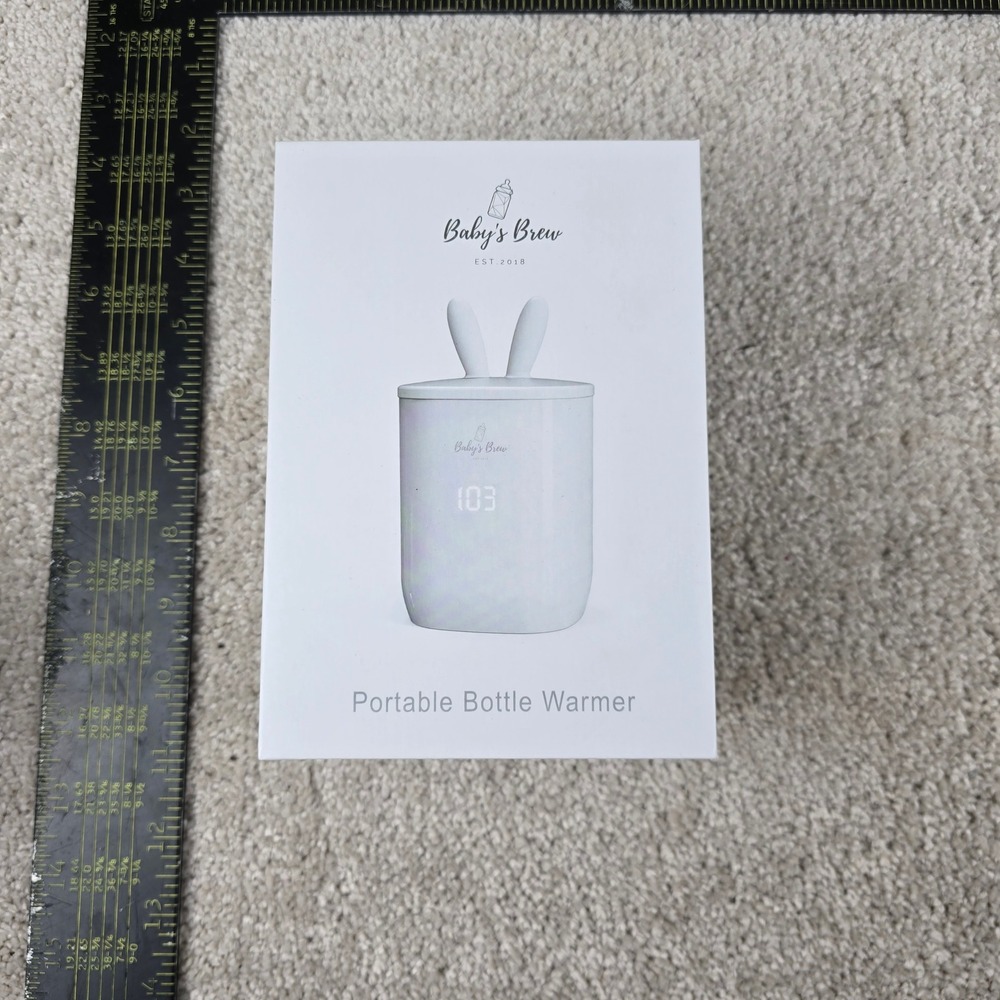 Baby's Brew Portable Bottle Warmer White T5-18B Battery Powered New In Box